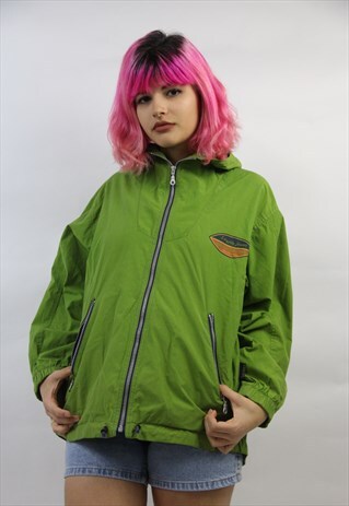 VINTAGE 90'S GREEN HOODED JACKET