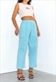 90S TURQUOISE WIDE LEG TROUSERS