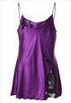 Vintage Purple & Black Lace Victoria's Secret Slip Dress - M
