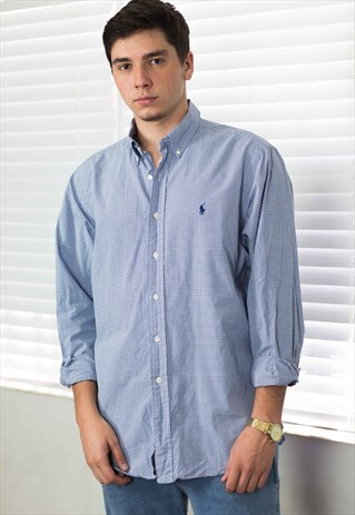 VINTAGE POLO RALPH LAUREN SHIRT LOGO 90S X 8.3