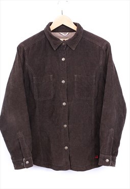 Vintage Woolrich Corduroy Jacket Fleece Lined Collared Brown