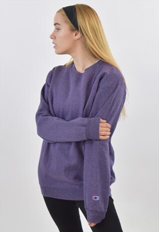 VINTAGE 90S PURPLE CHAMPION SWEATSHIRT JUMPER