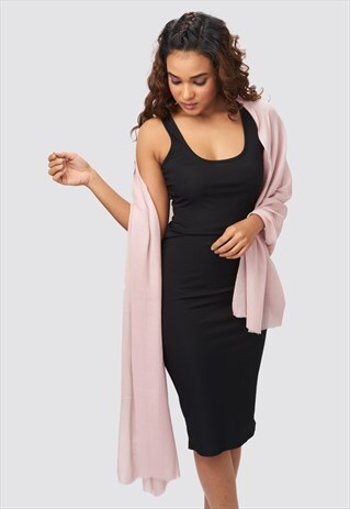 'KATIE' CASHMERE SCARF - DUSTY ROSE