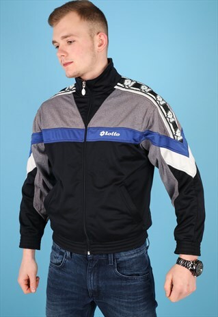 VINTAGE LOTTO TRACK JACKET IN MULTICOLOUR NJ485