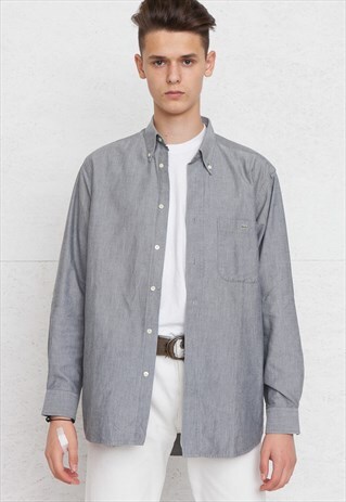 VINTAGE GREY LACOSTE LONG SLEEVE SHIRT