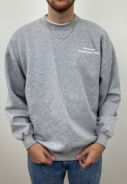 Vintage grey American printed work sweatshirt