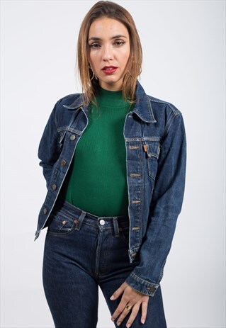 VINTAGE 80S CLASSIC LEVI'S BASIC DENIM JACKET / S7953
