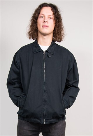90'S BLACK RALPH LAUREN CHAPS BOMBER HARRINGTON JACKET