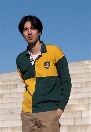 UNISEX VINTAGE RUGBY AUSTRALIA POLO JERSEY LONG SLEEVES