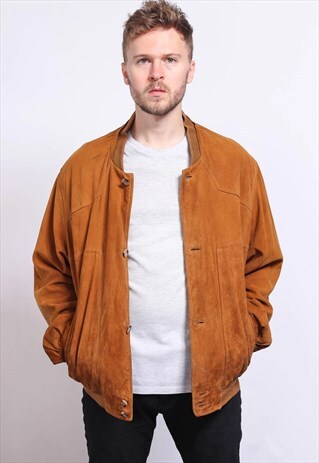 VINTAGE SUEDE BOMBER JACKET