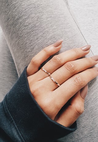 SILVER THIN STACKABLE RING (925 STERLING SILVER) - 1.8MM