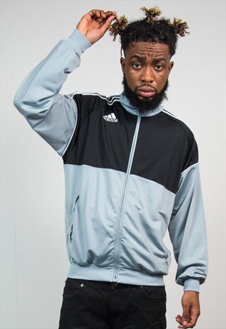 ADIDAS GREY TRACKSUIT JACKET
