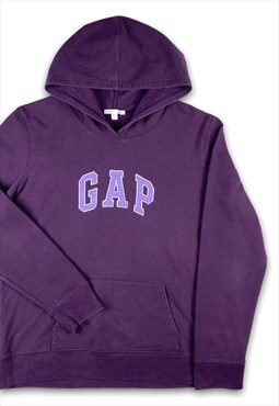 Vintage GAP 1990s Spellout Purple Hoodie (L)