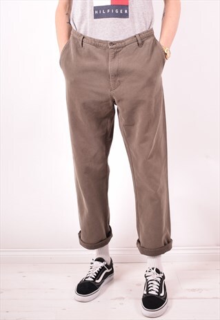 FILA MENS VINTAGE TROUSERS W36 L28 BROWN 90S