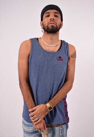 VINTAGE KAPPA VEST TOP BLUE