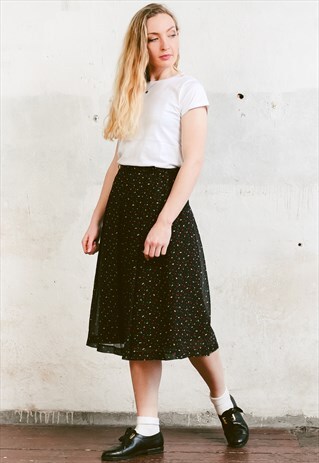 VINTAGE 90S PLEATED MIDI SKIRT
