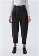 PLAID PLEATED PANTS WOMEN