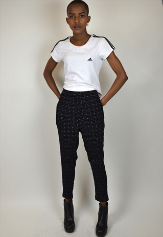 VINTAGE 80'S PATTERNED CREPE TROUSERS