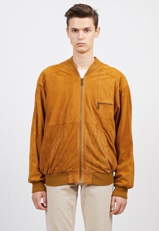 VINTAGE BROWN BEST OF NATURE BOMBER JACKET