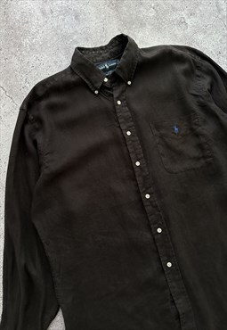 Vintage Polo Ralph Lauren Linen Shirt Size L