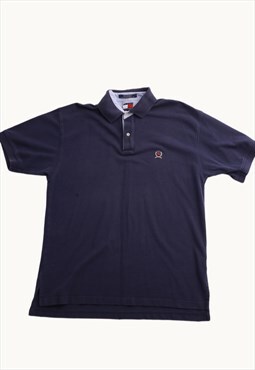 Vintage 90s Tommy Hilfiger Polo T-Shirt in Blue