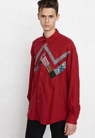VINTAGE RED LONG SLEEVE SHIRT