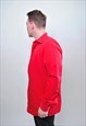 HUGO BOSS RED SHIRT, 90S DRESS BUTTON DOWN FOR EVENING 