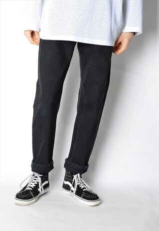 VINTAGE 90S FADED BLACK LEVIS 501 JEANS