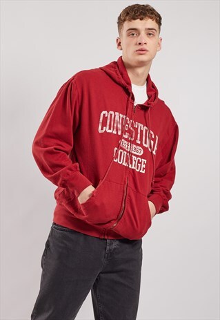VINTAGE CONESTOGA COLLEGE ZIP-UP HOODIE