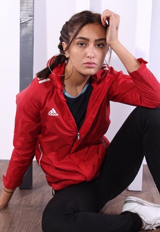 VINTAGE 90S ADIDAS SHELL JACKET/WINDBREAKER. UNISEX. FESTIVA