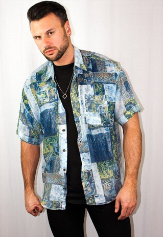 VINTAGE ABSTRACT PRINT SHIRT