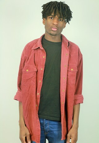 VINTAGE WRANGLER MAROON CORD SHIRT