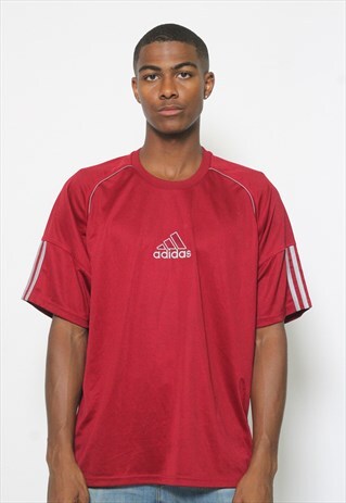 VINTAGE ADIDAS LOGO SPORTS T-SHIRT RED