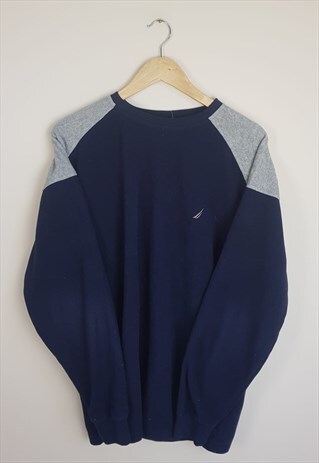 VINTAGE NAUTICA FLEECE SWEATSHIRT BLUE