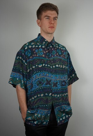 PURE SILK PATTERNED SHIRT