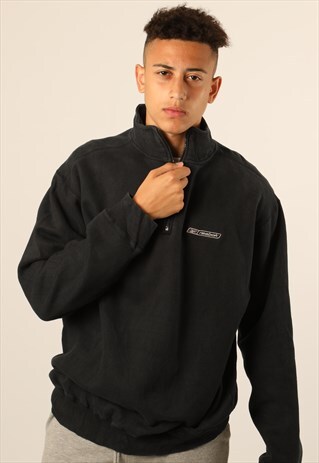 VINTAGE REEBOK EMBROIDERED LOGO 1/4 ZIP SWEATSHIRT