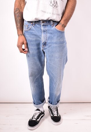 LEVI'S 505 MENS VINTAGE JEANS W34 L27 BLUE 90S