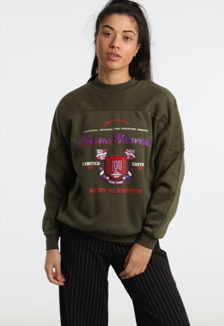 90S I.O.U EMBROIDERED SWEATSHIRT
