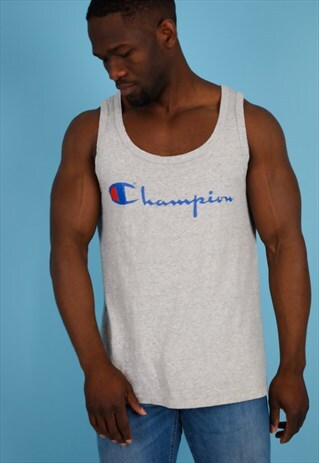 VINTAGE CHAMPION T-SHIRT IN GREY NT86