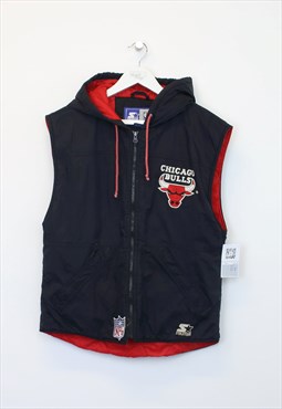 Vintage Starter Chicago Bulls gilet in black. Best fits M