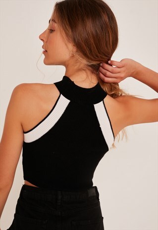 BICOLOR RIBBED TOP