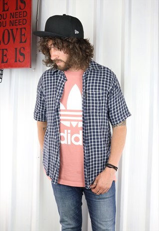 VINTAGE CHECK FLANNEL OVERSIZED GRUNGE INDI SHIRT