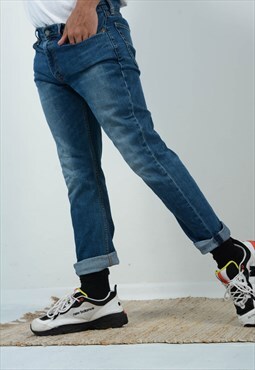 Vintage 90s Levis Jeans 511 Blue Faded Size 36/30