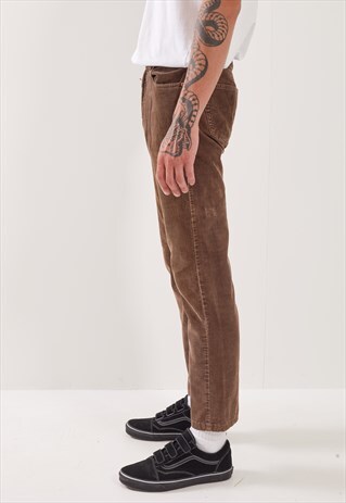 VINTAGE LEVI'S 505 STRAIGHT LEG CORDUROY TROUSERS