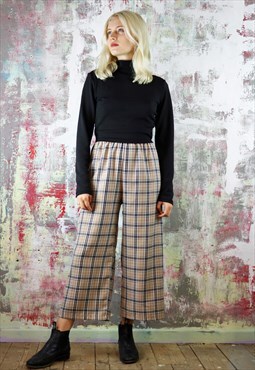 Check Cropped Trousers 