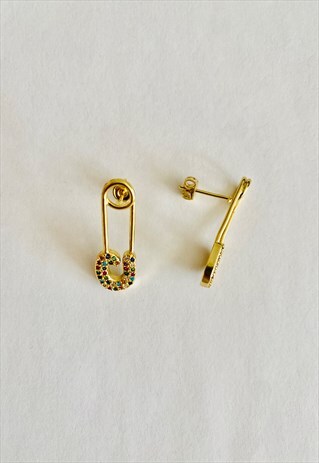 SAFETY PIN 90'S EARRING