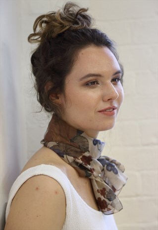 SILKY FLORAL NECK TIE