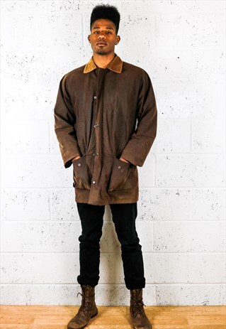 DARK CHOCOLATE BROWN WAX JACKET