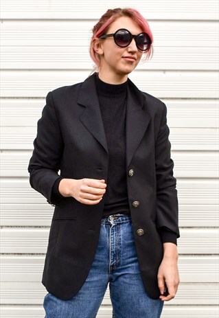 VINTAGE HARRODS BLACK BLAZER