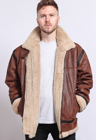 VINTAGE LEATHER AVIATOR JACKET